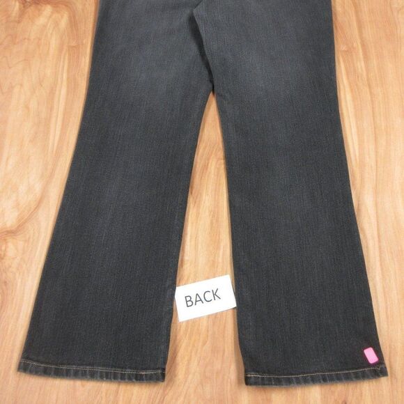 COLDWATER CREEK Classic Waist ShapeMe Straight Leg Jeans Sz 8 PETITE Black Denim - Picture 3 of 16